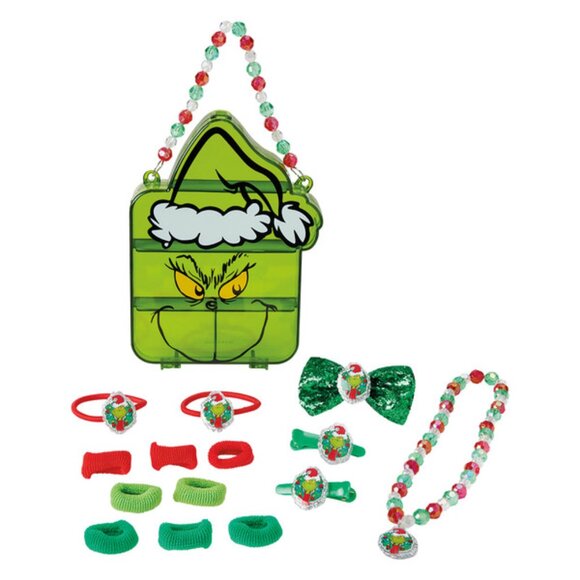 grinch hair set NIP disney Holiday Accessories Set discontinued (C227)